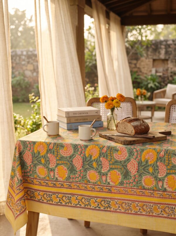 Gulbahar - Sage & Saffron Table Linen