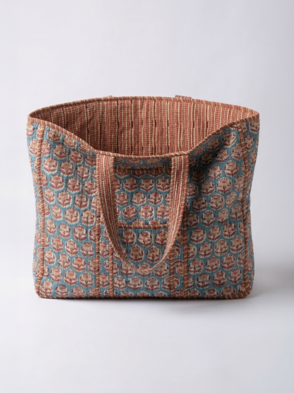 Block&Bloom - Peacock Court Quilted Tote Bag