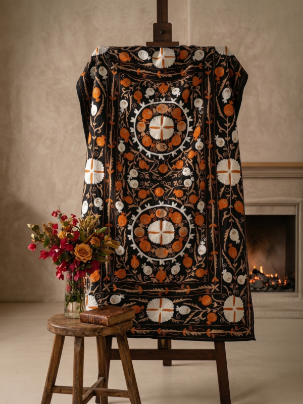 Silk Road - Saffron Harvest Suzani Throw
