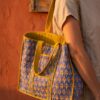 Block&Bloom - Sunflower Darbar Quilted Tote Bag