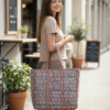 Block&Bloom - Peacock Court Quilted Tote Bag