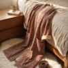 Rang - Rust Geometric Quilted Kimono Robe
