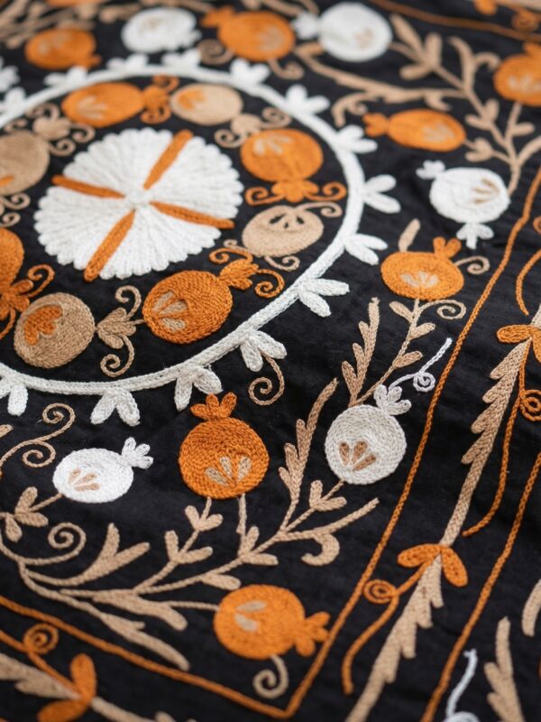 Silk Road - Saffron Harvest Suzani Throw