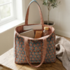 Block&Bloom - Peacock Court Quilted Tote Bag