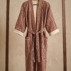 Rang - Rust Geometric Quilted Kimono Robe