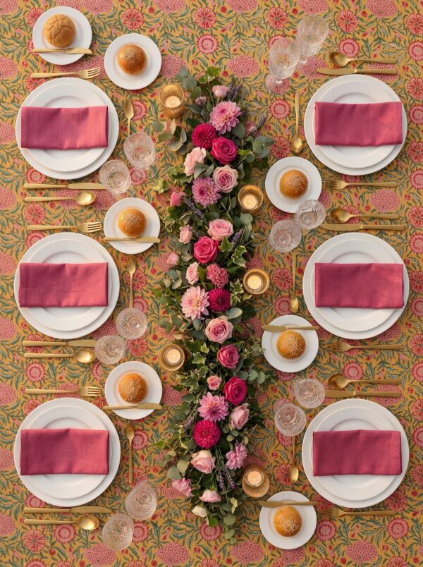 Gulbahar - Kesari Bloom Table Linen