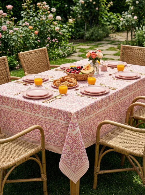 Gulbahar - Rose Jali Table Linen