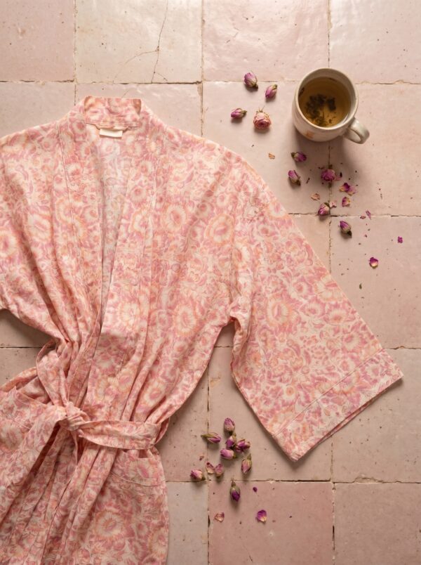 Rang - Blush Floral Kimono Robe