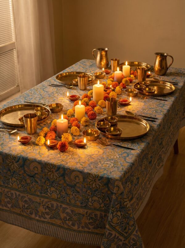 Gulbahar - Neeli Jheel Table Linen