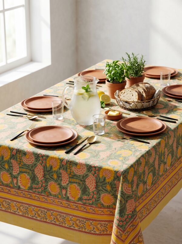 Gulbahar - Sage & Saffron Table Linen