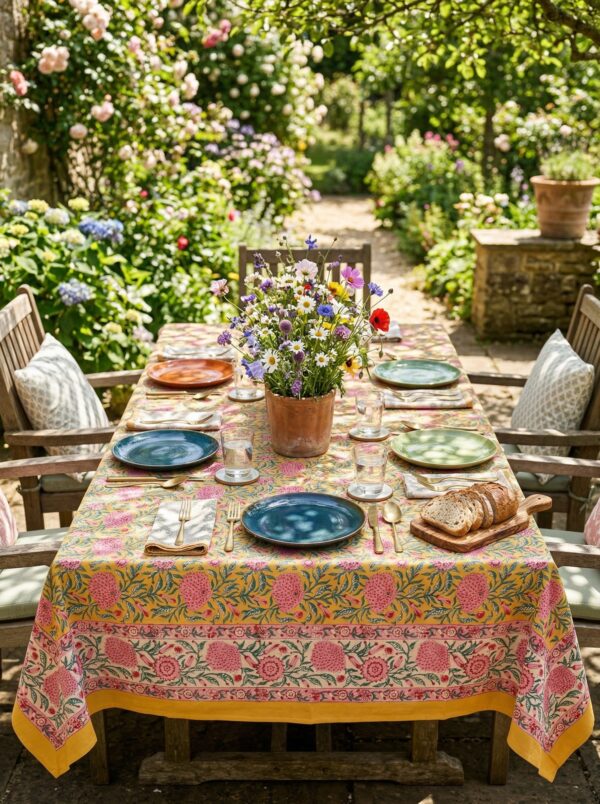 Gulbahar - Kesari Bloom Table Linen