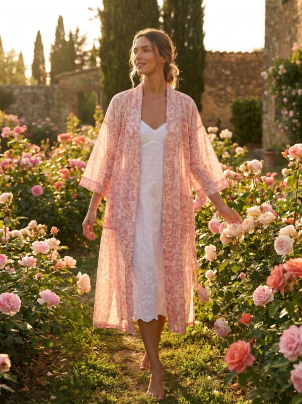Rang - Blush Floral Kimono Robe