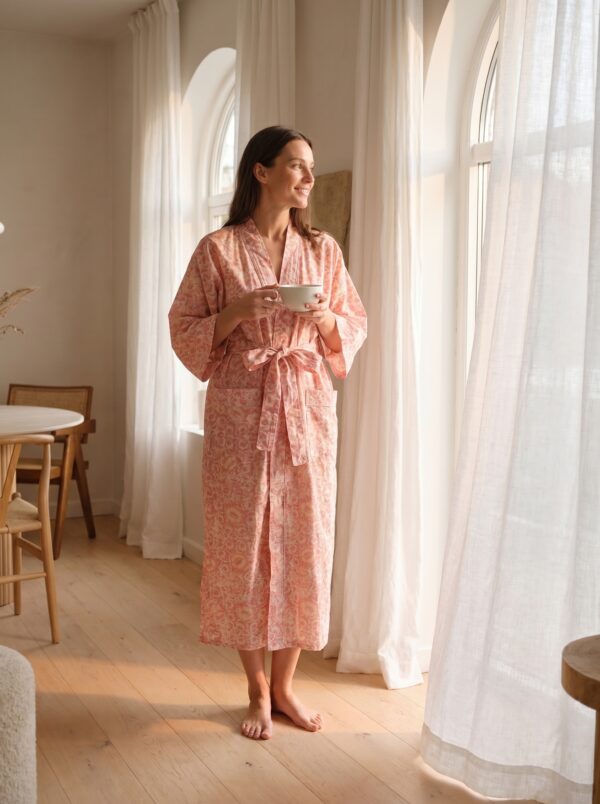 Rang - Blush Floral Kimono Robe
