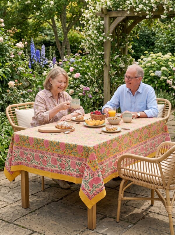 Gulbahar - Kesari Bloom Table Linen