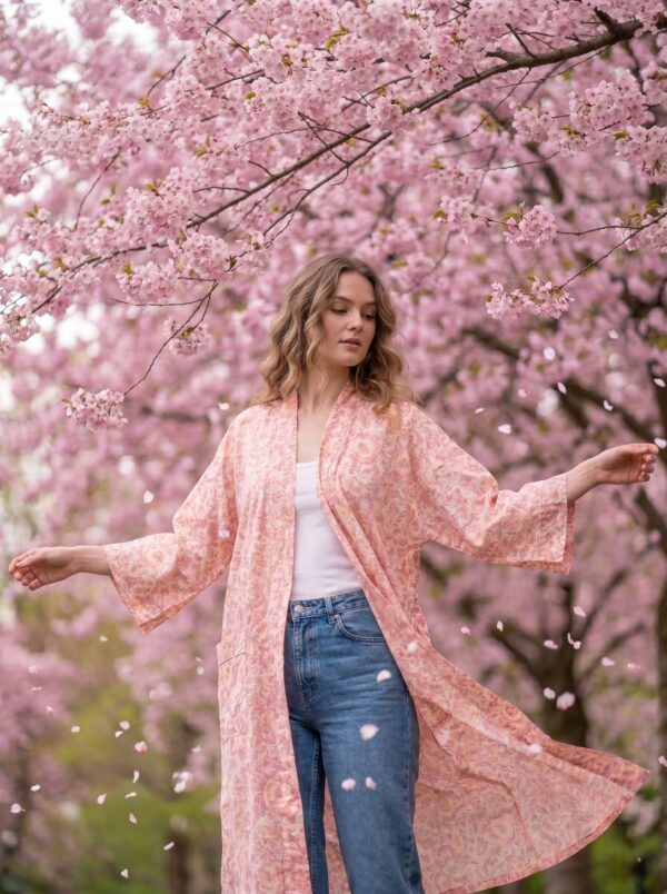 Rang - Blush Floral Kimono Robe