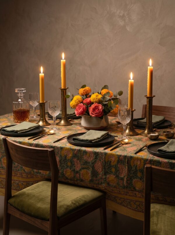 Gulbahar - Sage & Saffron Table Linen