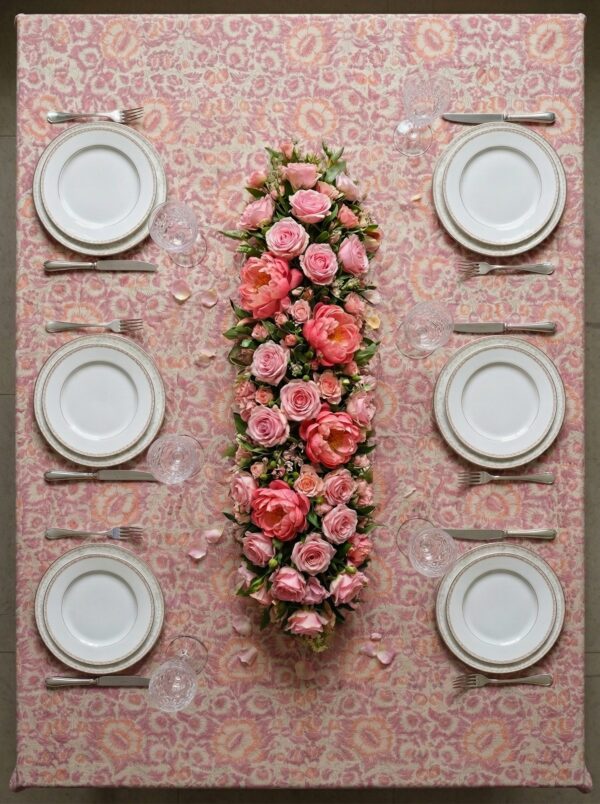 Gulbahar - Rose Jali Table Linen