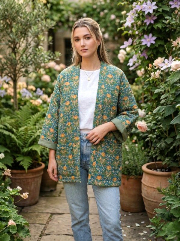 Folk&Bloom - Jade Garden Kimono Jacket