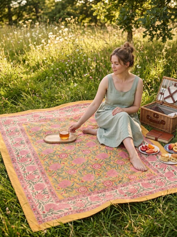 Gulbahar - Kesari Bloom Table Linen