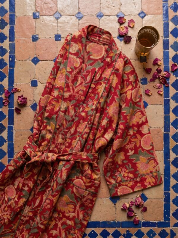 Rang - Red Botanical Kimono Robe