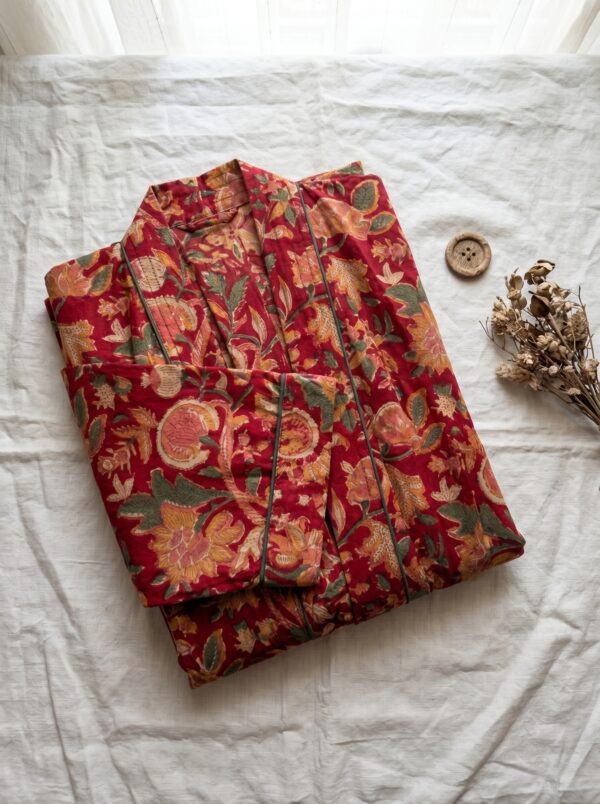 Rang - Red Botanical Kimono Robe