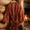 Rang - Red Botanical Kimono Robe
