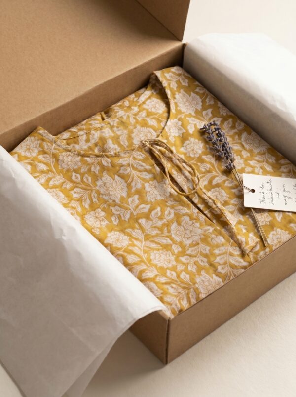 Gulzar - Haldi Midi Cotton Dress