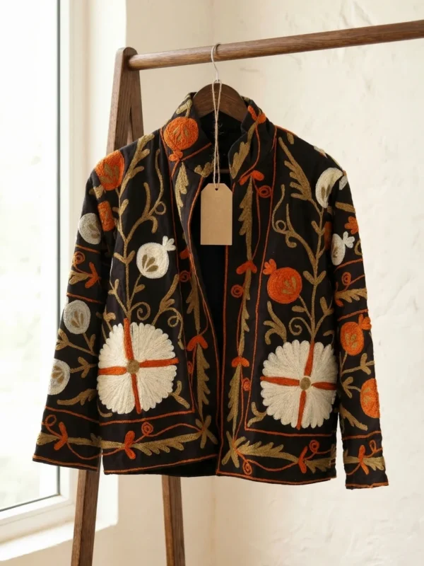 Folk&Bloom - Midnight Harvest Suzani Jacket